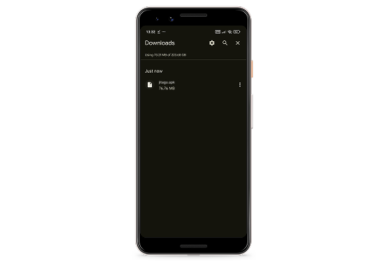 Select the JitaGo APK installation file