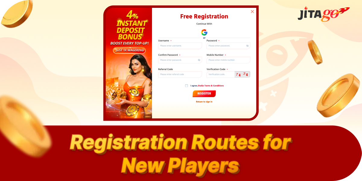 Choose your JitaGo sign-up method