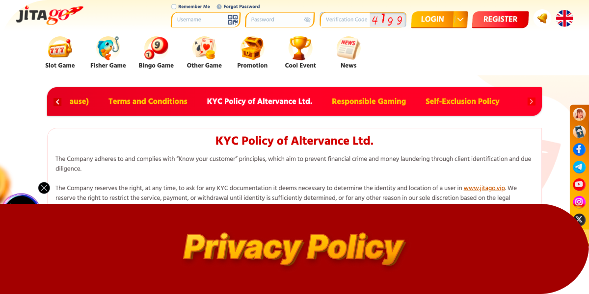JitaGo data protection and privacy policy