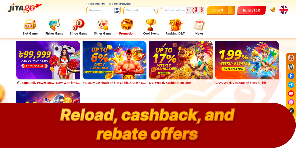 JitaGo daily cashback and reload deals